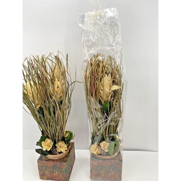 Dried Floral Centerpiece Long Stem Grass Potted Natural Flowers Bouquet Wedding - Picture 11 of 11